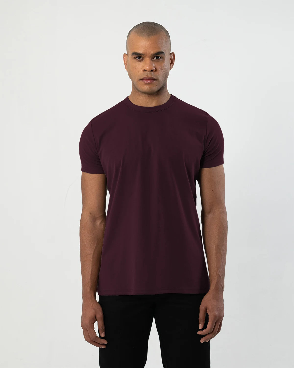 Odyssey Athletic Crew in Plum, front view